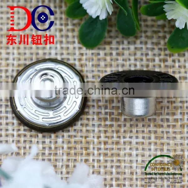 Metal Logo Customized Double Pin Button Brass Jeans Button,Double Sided Buttons for Jean Wear photo-3