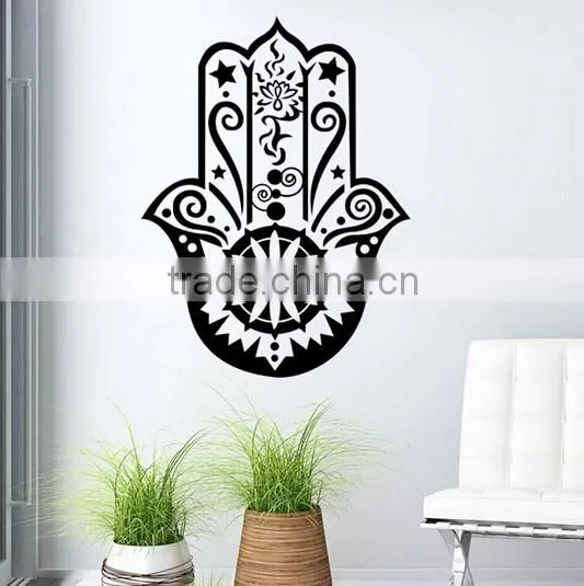 Wall Decal Vinyl Sticker Decals Hamsa Hand Eye Indian Yoga Buddha Fatima Namaste photo-6