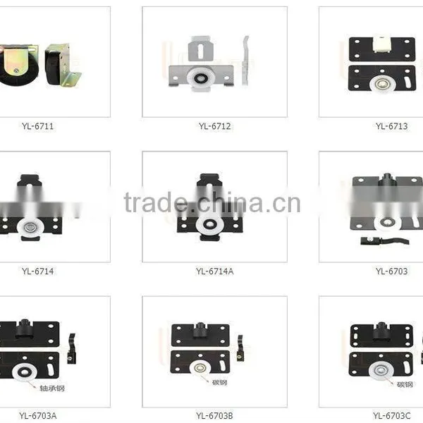 Zinc Alloy Hanging Brass Wheels for Sliding Doors Wardrobe photo-4