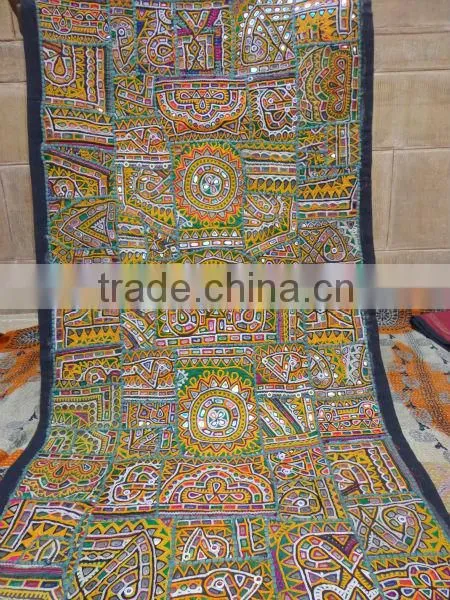 Indian Mirror Work Wall Tapestry