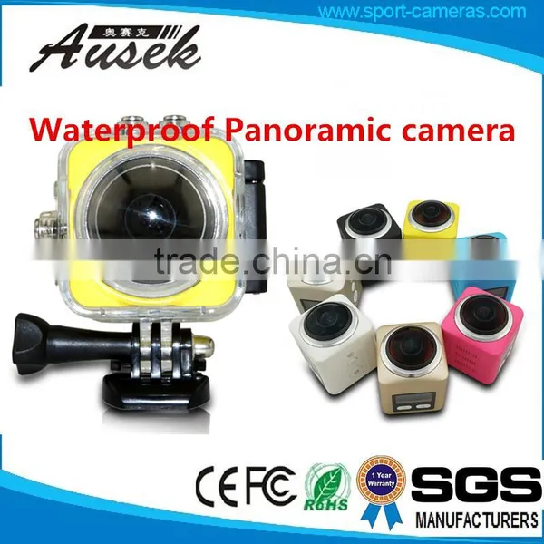 Ausek Waterproof 30m 360 Panoview Camera Underwater 360 Degree Sport Cameras With 16MP