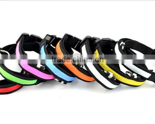 Beautiful Pet Dog Collars and Leads LED Light Pet Mascotas Cachorro Collars Large Dogs Luminous Fluorescent Collars Harness photo-3