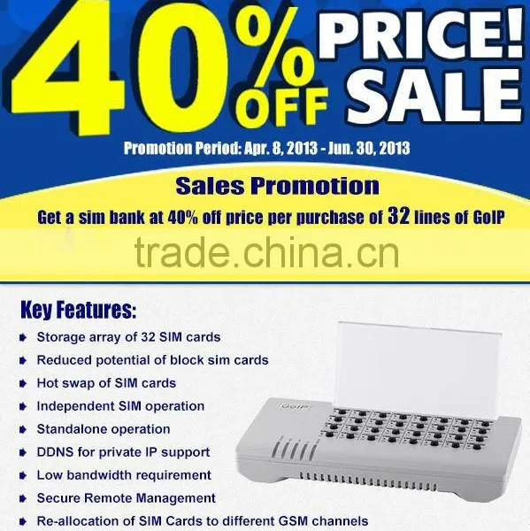 HOT!32 SIM Channel SIM Bank for GOIP-32 GoIP VoIP GSM Gateway photo-3