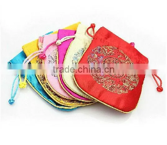 Small Drawstring Canvas Jewelry Pouch Bag photo-2