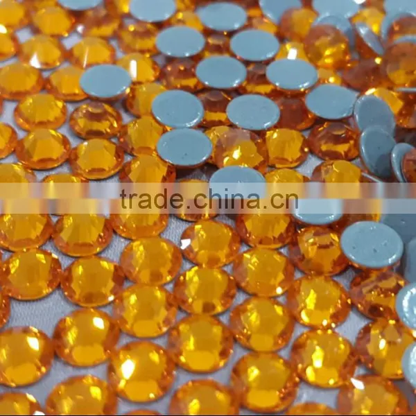 Low Defect Super Shining Dmc Topaz Color Ss20 Hot Fix Stone