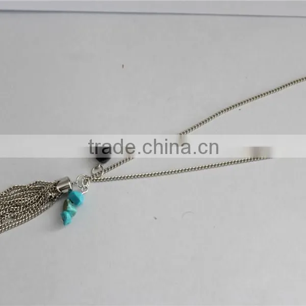 Free Shipping 18k Stone Necklace Wholesale, Stone Necklace Jewelry With Tassel