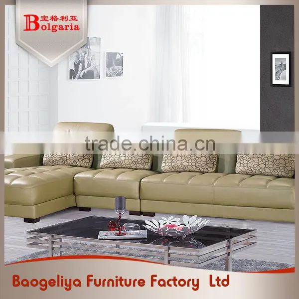 Italian Style Sofa Set Living Room Furniture Modern Hotel Used Leather Sofa photo-2