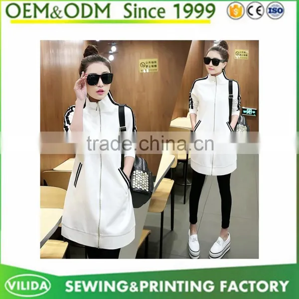 Korean Version Popular Trend Slim Fit Extra Long Stand Collar Hoodies Coat photo-3