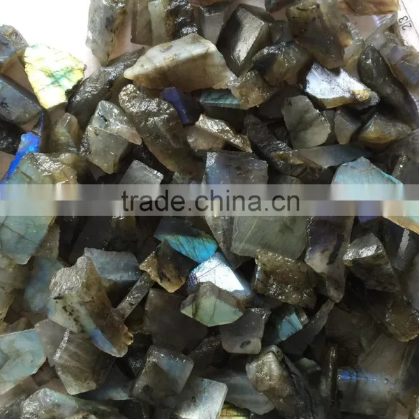 Natural Flashy Labradorite Raw Rough Sawed Slice Lot Loose Semi Precious Gemstones photo-5