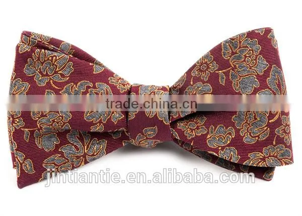 2016 Fashion Cheap Floral Jacquard Polyester Large Bow Tie photo-3