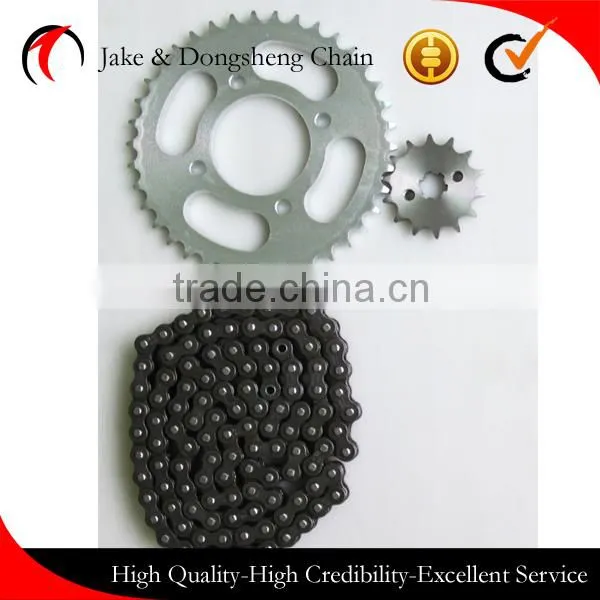 Proffessional Manufacturer of 45 STEEL 40MN 428/110L-41T/13T Motorcycle Chain and Fine Blanking Drive Sprocket photo-5