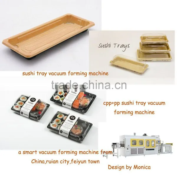 Cpp and pp Sushi Tray Vacuum Forming Machine Ruian Wenzhou Zhejiang