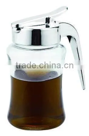 SINOGLASS Trade Assurance Ergo Shape Glass Syrup Dispenser Glass Jar Honey