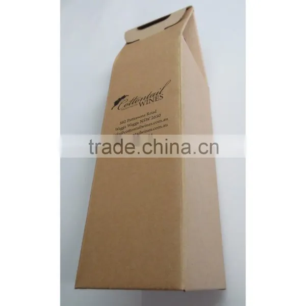 China Wholesale Eco Friendly Brown Kraft Gift Box for Wine photo-4