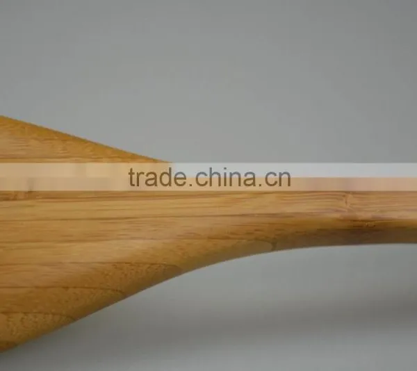 Dubai New Gastronome Trend Straight Bamboo Wooden Sillone Handle Eay Hold Spatula Cutlery Set photo-6