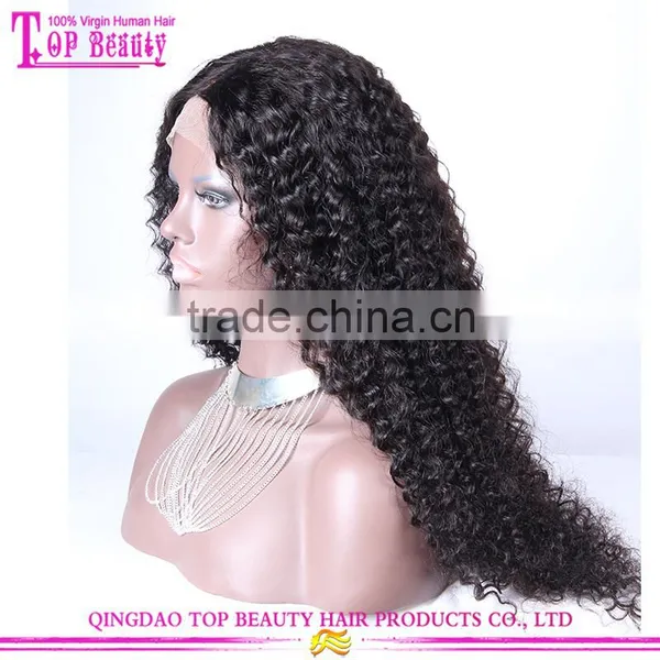 Wholesale Stock 26 Inches Lace Wig Human Hair Virgin Brazilian Kinky Curly Full Lace Wig photo-5