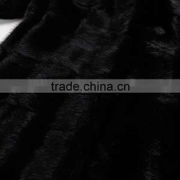 Cheap Price Black Mink Fur Coat With Kara photo-6