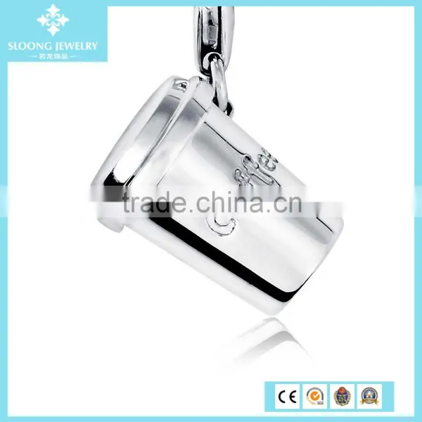 Silver Jewellery Design Coffee Cup Charm in Sterling Silver photo-2