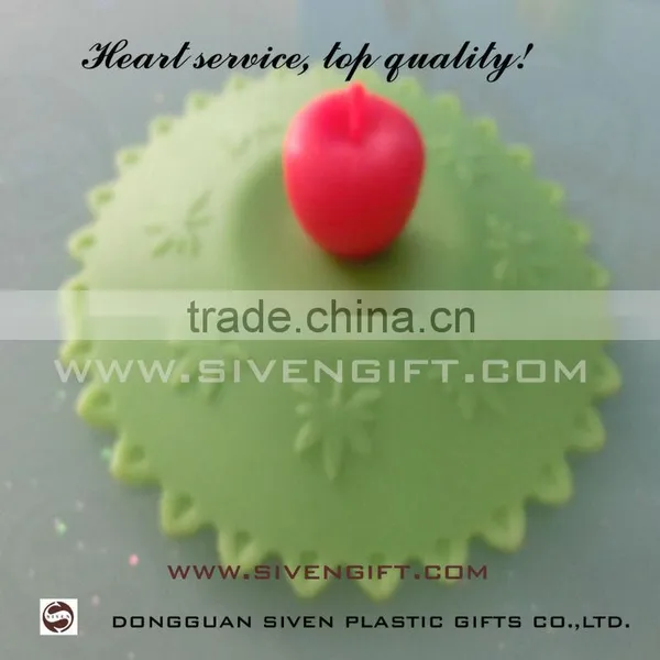 Cute Design Silicone Cup Cover Beautiful Silicon 3d Cup Lids