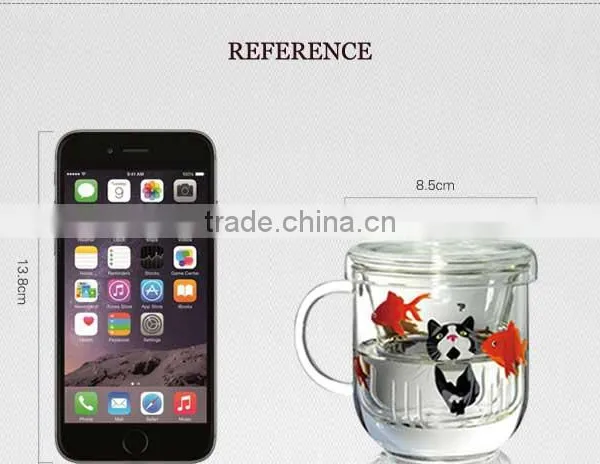Wholesale 400ml High Borosilicate Handmade Glass Cup With Lid photo-4