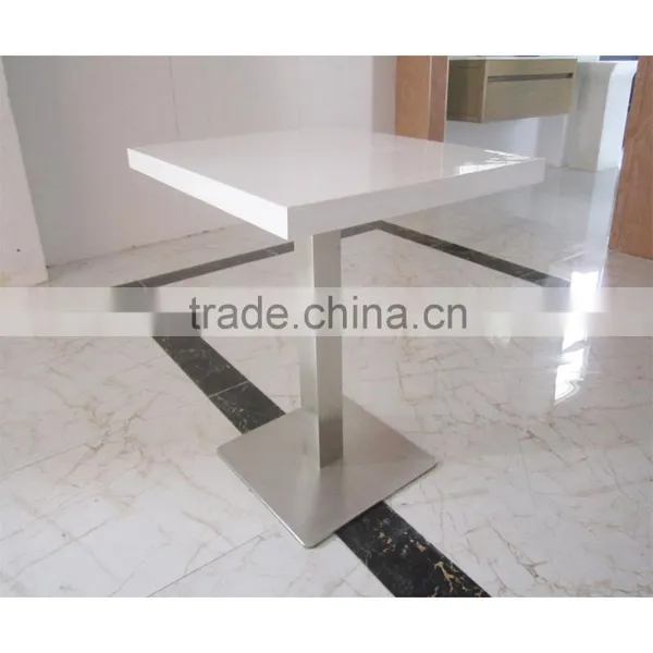 High Gloss White Acrylic Artificial Stone Table Tops/restaurant Dining Table photo-4