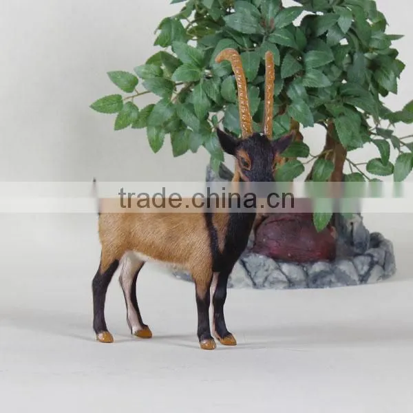 Handmade Unstuffed Plush Animal Goat Christmas Garden Decor photo-3