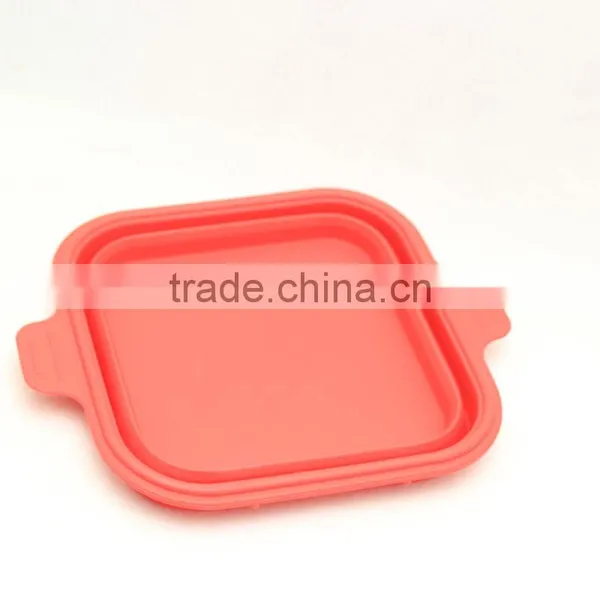 Square Shape Silicone Bowl With Lid photo-3