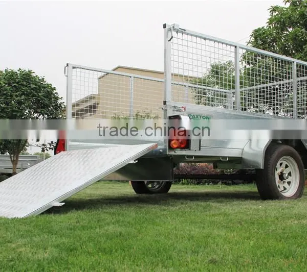 2016 Top 1 Hot Sale !!!!7x4ft Hot Dipped Galvanized Aluminium Ramp Caged Box Trailer photo-2