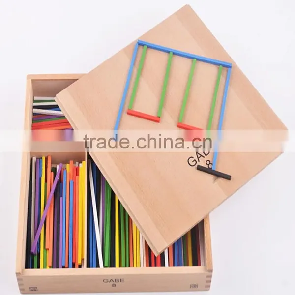 Professional Teaching AIDS Froebel Gabe8 Color Sticks Educational Toy Preschool Learning Shape Combination and Counting Bars photo-2