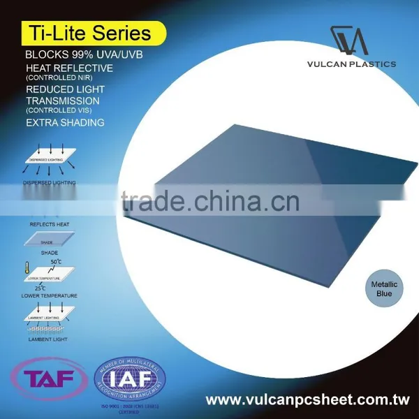 Plastic Polycarbonate Silver Laminated Sheet (Ti-Lite Metallic Blue Series) photo-5
