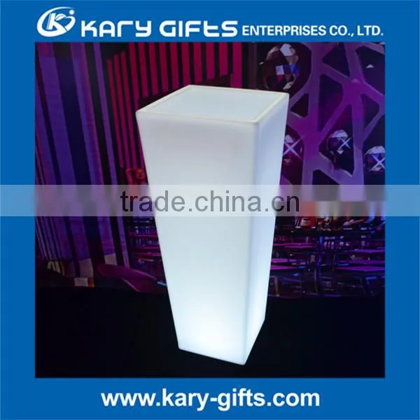 Square Column Led Flower Pots, Led Light Flower Pot, Decorative Plastic Plant Pots photo-2