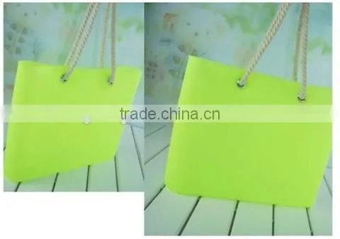 Silicone Beach Handbag With Cotton Rope Handle&Silicone Beach Style Handbag&silicone Beach Bag photo-4