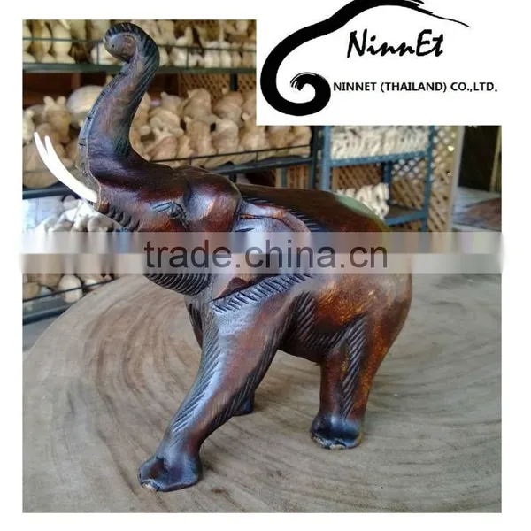 Wood Carved Elephant From Thailand photo-3