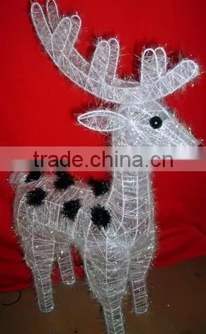15012301 Heart and Reindeer Shape Felt Christmas Decoration With Buttons Decors and Ribbons photo-5