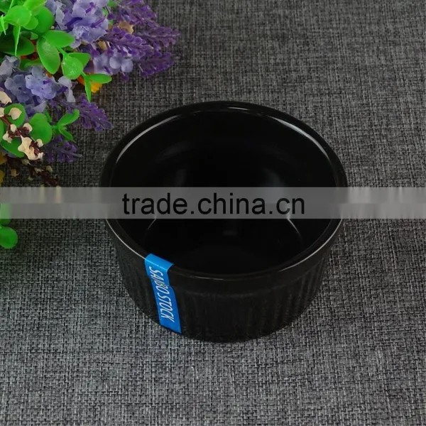 Colorful Red Porcelain Salad Bowl Black Cheap Pasta Bowl photo-4