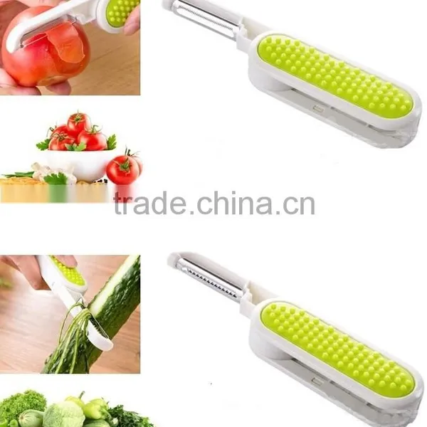 Wholesale Stock Portable Folding 3 In 1 Plane Knife Fruit Vegetable Peelers photo-3