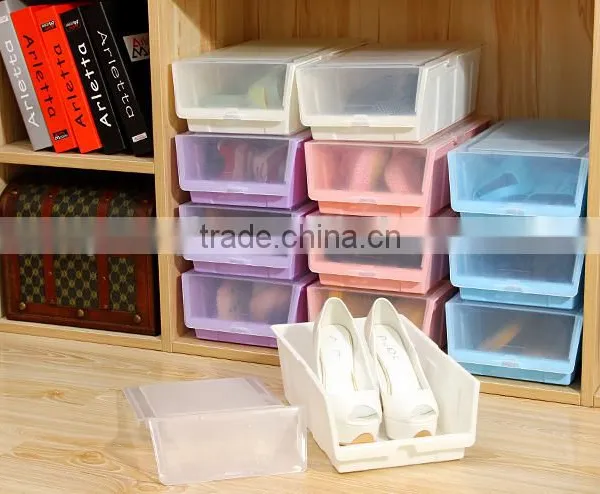 Colorful Thicker With Cover Storage Box Plastic Shoe Boxes photo-5