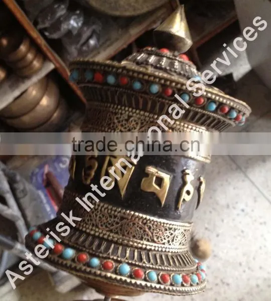 Copper Tibetan Prayer Wheel Handmade in Nepal photo-5