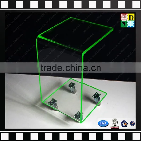 Clear Acrylic Serving Cart Glass Moving Trolley From Shenzhen Yidong photo-4