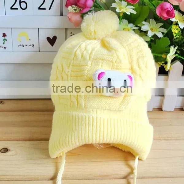 Baby Hat Boy Girl Infant Toddler Cute Soft Crochet Bear Hat Beanie Warm Newborn Cap photo-5