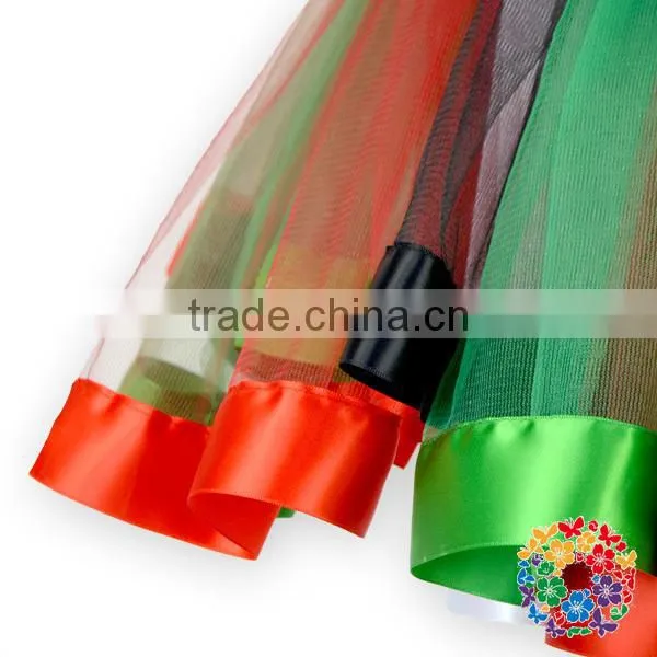 New Arrival Design For Girl Tulle Skirt Colorful Voile Dress Vogue Chiffon Girl Tulle Skirt photo-4