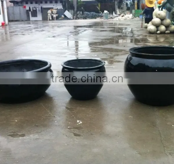 Black Round Strong Flowerpot photo-3