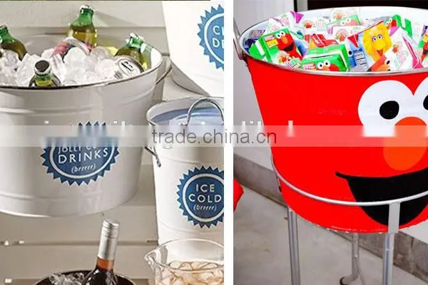 Hot Sales Metal Pail Mini Tin Bucket Halloween Candy Bucket photo-2