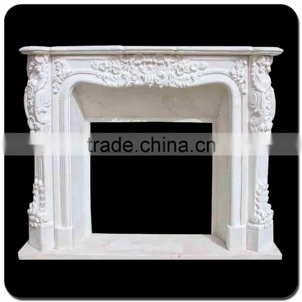European Palace Style Large Marble Fireplace Mantel photo-4
