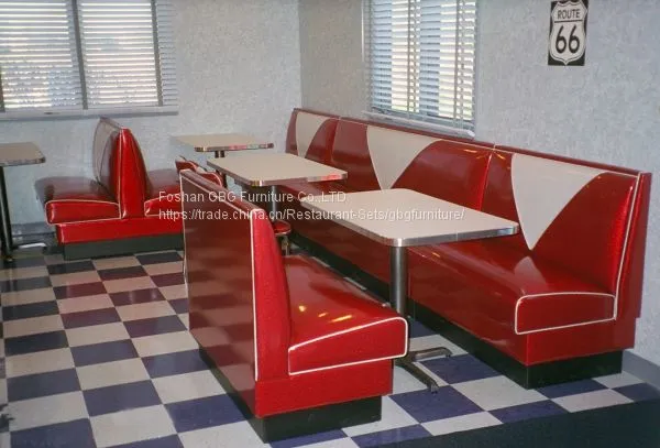 Customized Quality Restaurant Furniture Booth Table Chair Set photo-2
