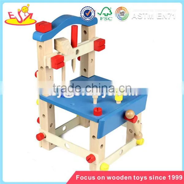 wholesale creative kids wooden assembly tools toy diy baby wooden assembly tools set toy W03D025