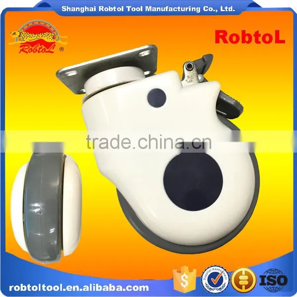 Mute Universal Drive Hospital Medical Caster Bed Chair Wheelchair Castor Wheel Fixed Swivel Brake Rubber Nylon pu Tpr pp photo-2