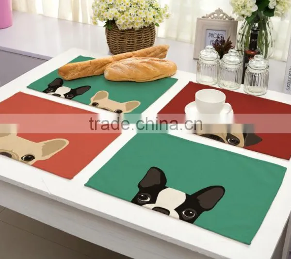 Animal Printing Table Dinner Napkin Linen Cotton Folding Design For Home Restuarant Decoration Pieces photo-3
