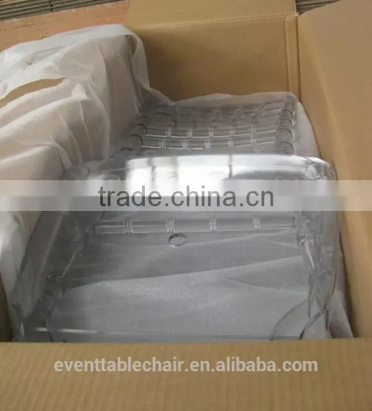 Stackable Crystal Clear Tiffany Plastic Resin Chairs Wholesale photo-6