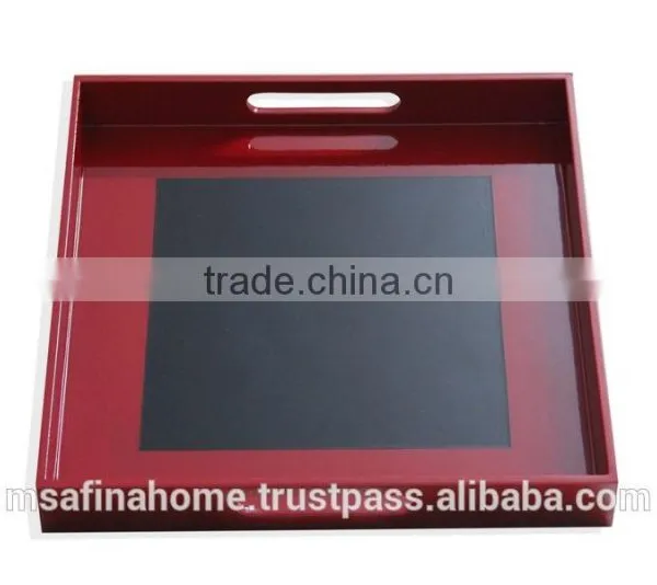 Square Colored Lacquer Serving Tray photo-2